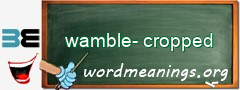 WordMeaning blackboard for wamble-cropped